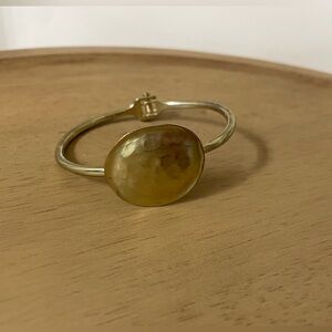 Gold Circle Hinged Bracelet